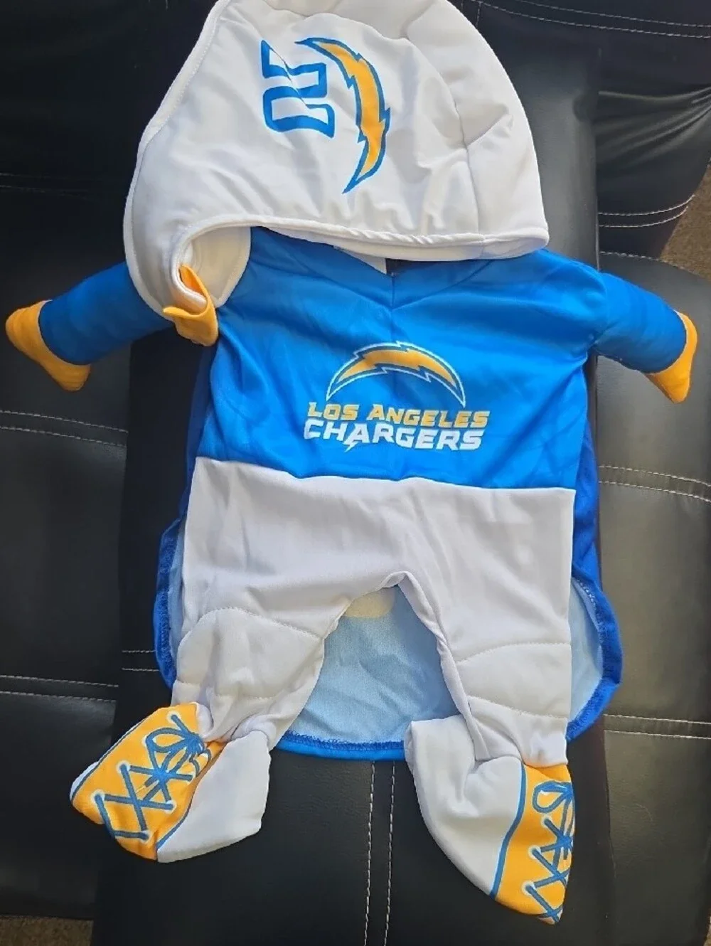 NFL Los Angeles Chargers Blue, White & Yellow Dog Outfit
